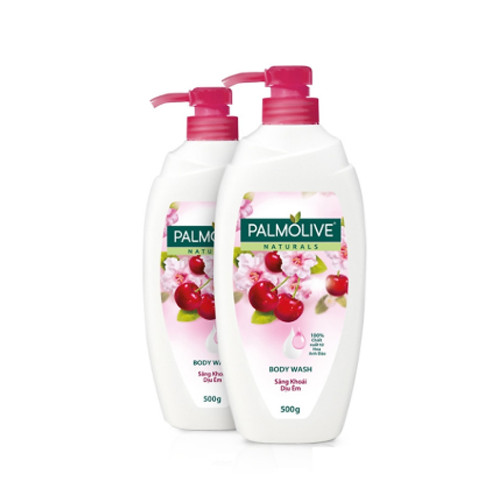 Bộ 2 Sữa tắm Palmolive sảng khoái dịu êm 100% chiết xuất từ hoa anh đào 500g