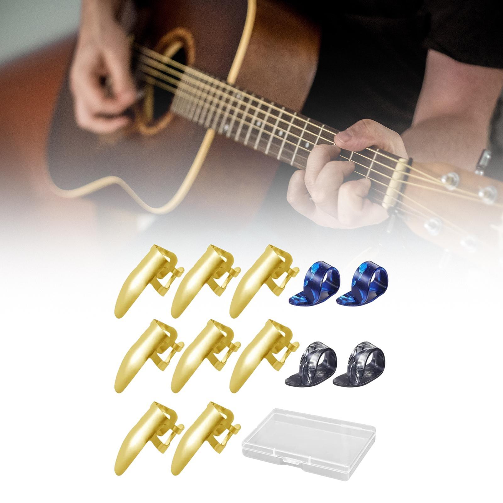 Metal Finger Picks Musical Instrument Accessories Steel Finger Picks Set