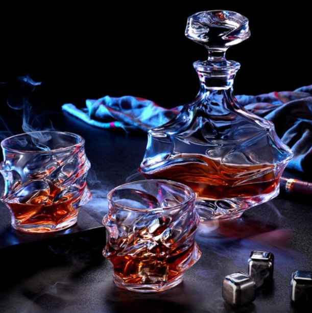 Bộ Ly Uống Nước, Rượu Whisky Xoắn Vô Cực Phong Cách Châu Âu 6 Sets - Hàng Nhập Khẩu