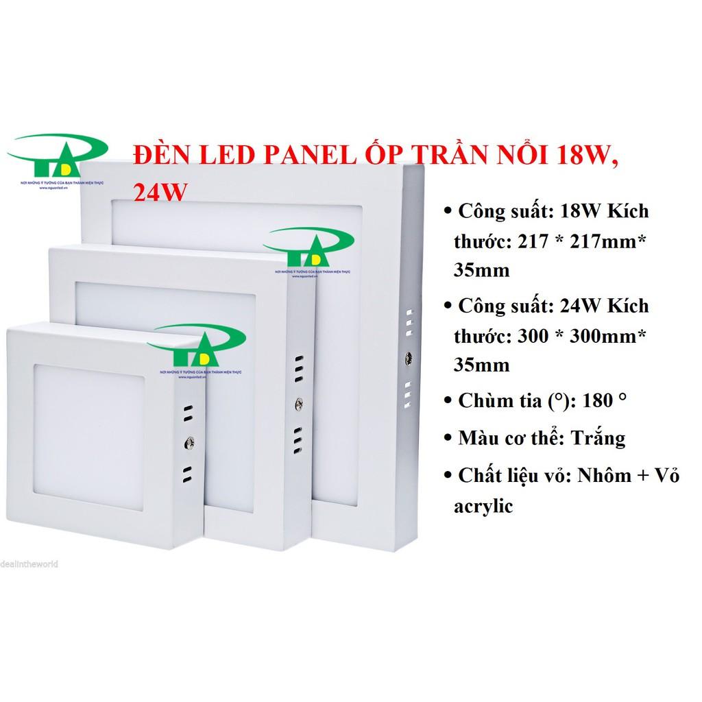 Đèn led ốp trần nổi vuông siêu sáng Công suất 18W/24W ánh sáng trắng, vàng, loại tốt, giá rẻ, chất lượng...