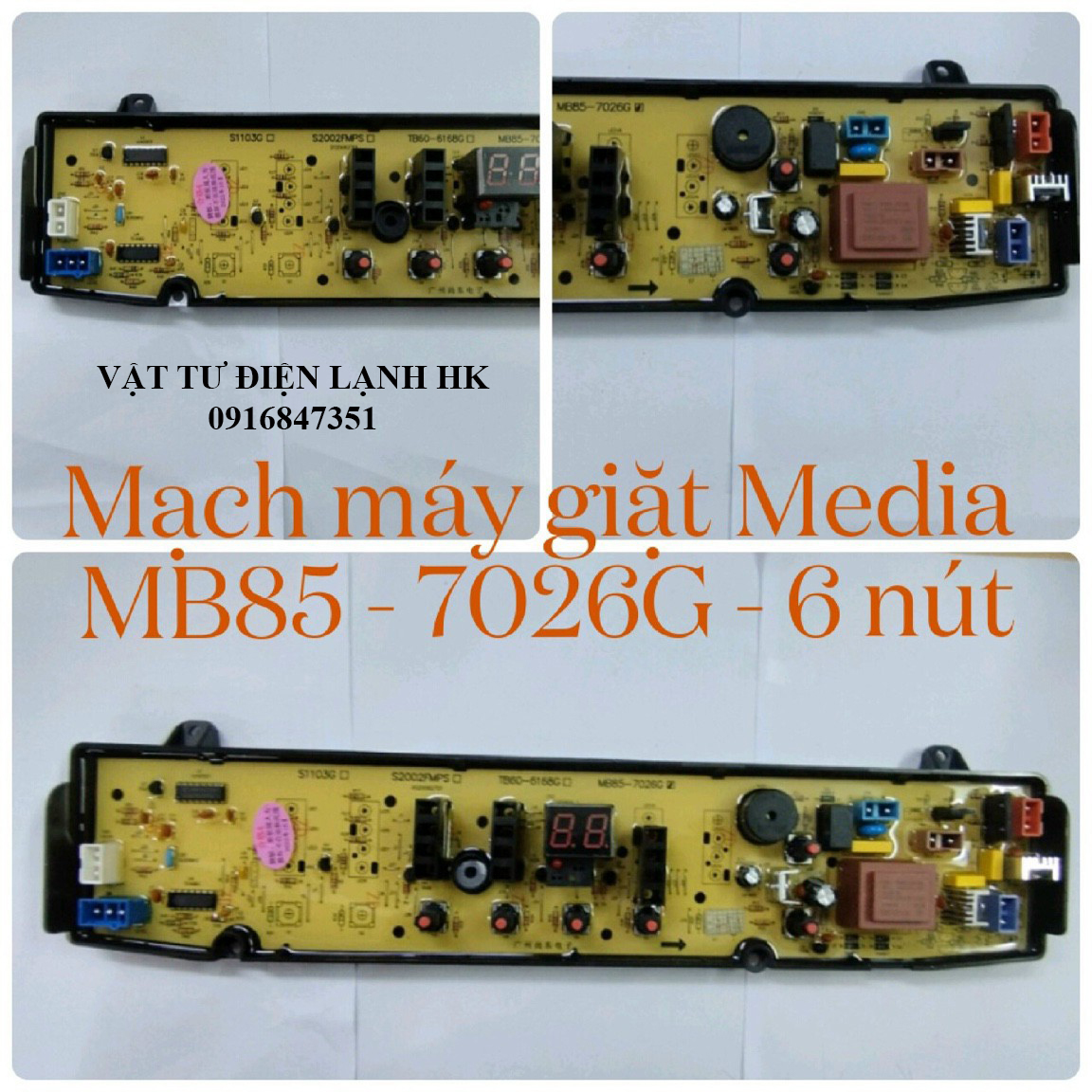 Bo mạch dùng cho máy giặt MIDEA 5 6 8 nút TB60-1068G MB85-7026G TB60-6168G Vỉ broad điều khiển mg Media TB60 - 1068G 6168G MB85 - 7026G