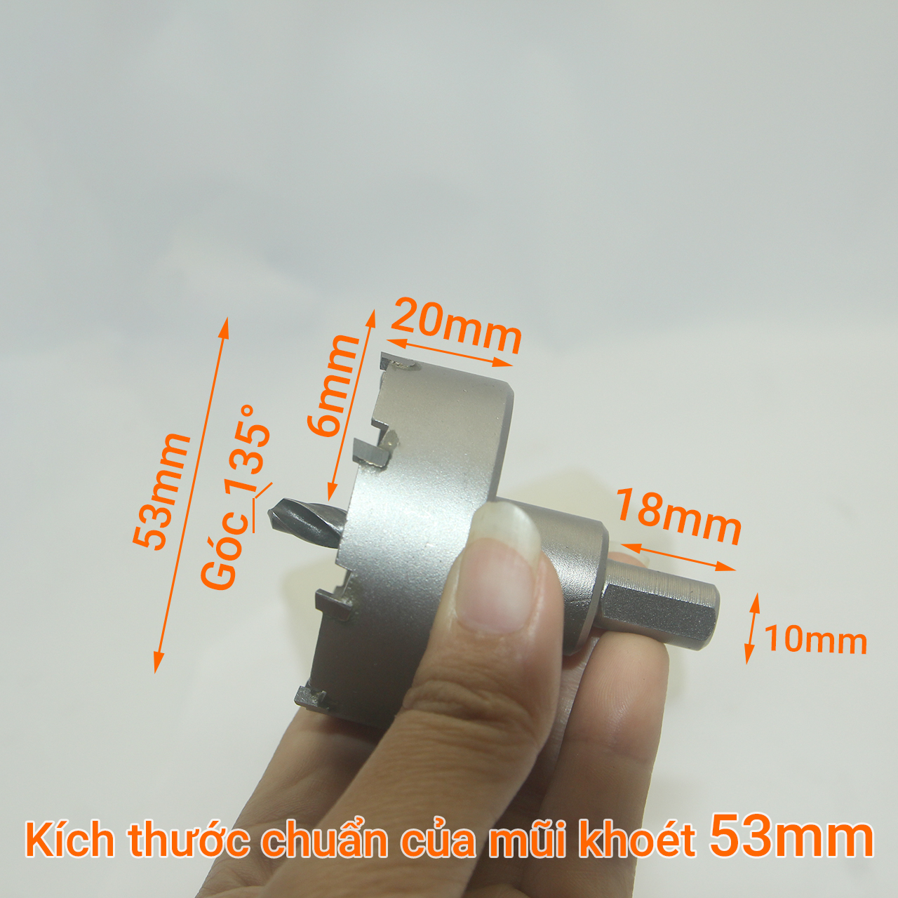 Mũi khoét sắt răng hợp kim  Φ53mm