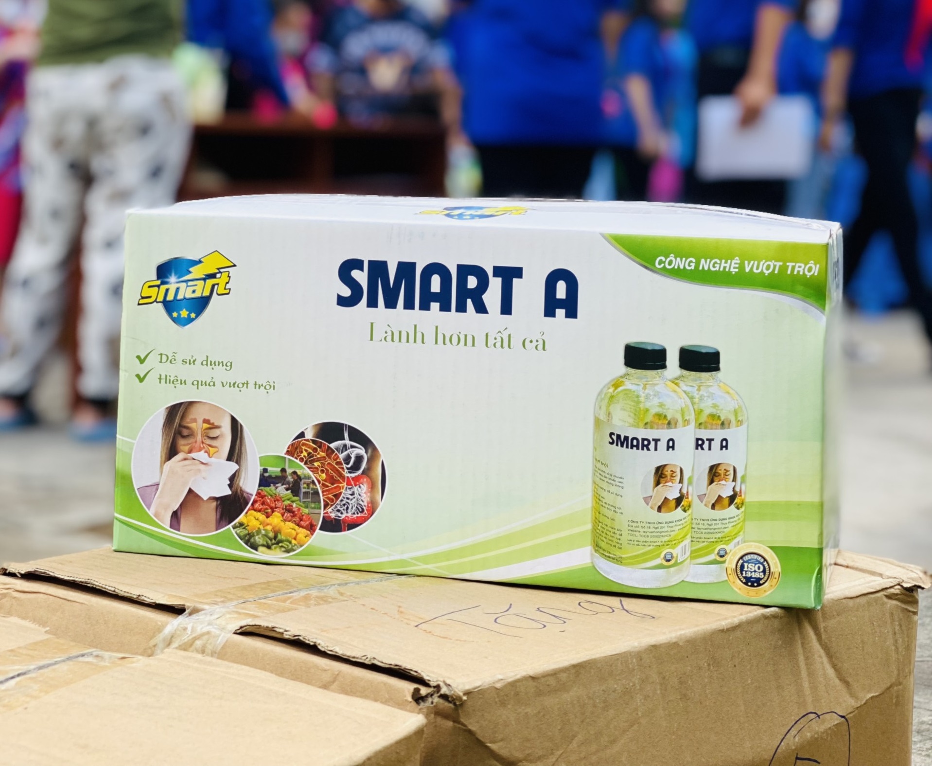 Smart A (loại mới - 1 Chai) sát khuẩn Smart Anolyte (Nước A) khử khuẩn tay, bề mặt an toàn không kích ứng 500ml