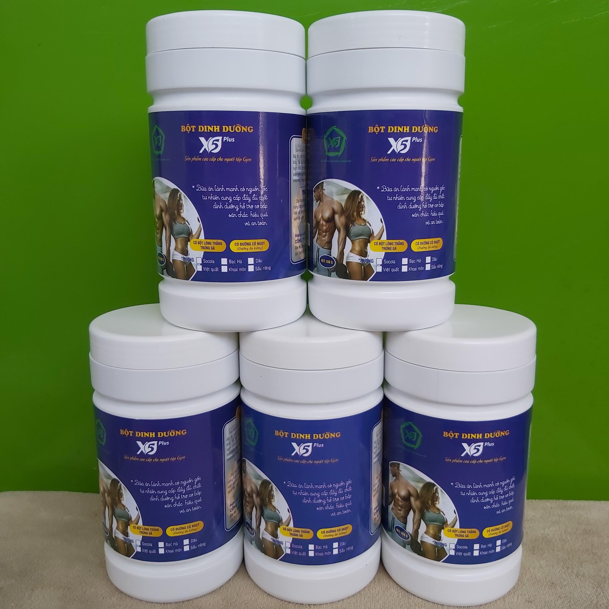 Combo 2 hộp bột ngũ cốc dinh dưỡng X5 dành cho người tập gym có whey, đạm đậu nành, Giúp Tăng Cơ, Giảm Mỡ