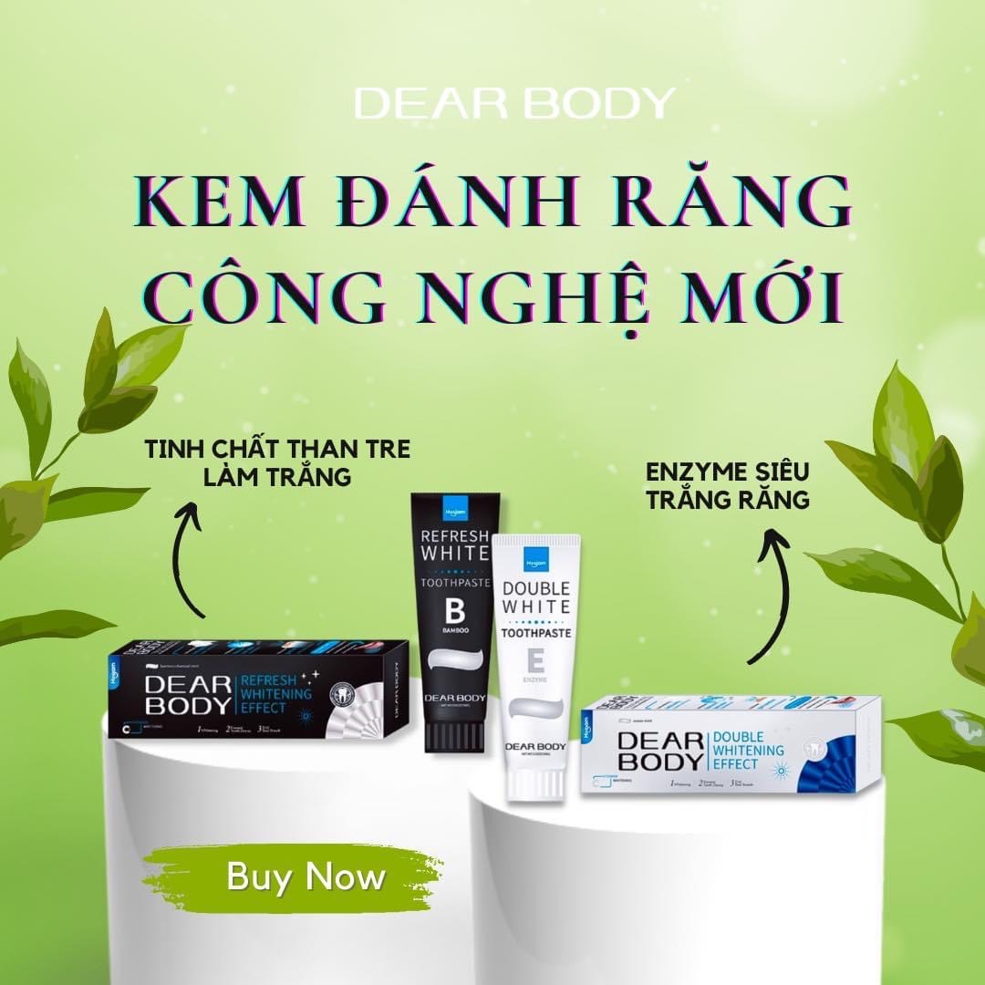 KEM ĐÁNH RĂNG DEAR BODY - TOOTHPASTE BAMBOO 100g - Giải Pháp Cho Hàm Răng Trắng Sáng - Tươi Mát - Hơi Thở Thơm Tho Suốt Ngày Dài