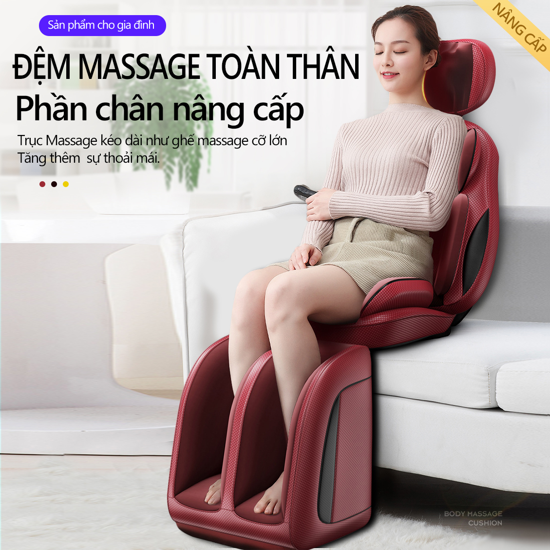 Ghế massage toàn thân Ghế đệm massage toàn thân rung đa năng