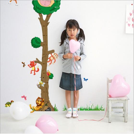 Decal thước đo cây xanh cho bé