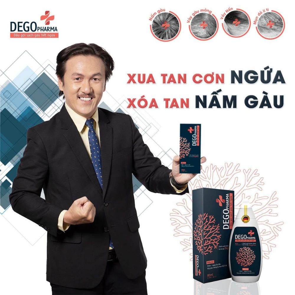 Dầu Gội Đầu DEGO PHARMA 80ml - Dứt Điểm Gàu Ngứa &amp; Nấm Da Đầu