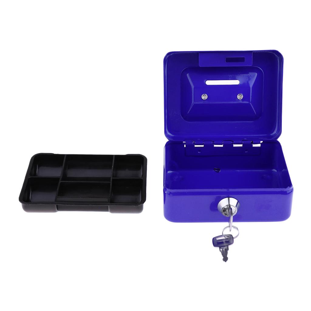 Creative Portable Metal Storage Container Safe Lock Box Money Coffer