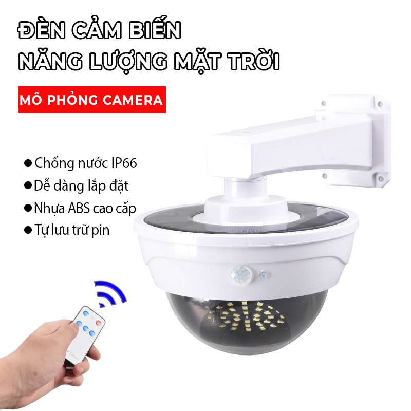 Đèn năng lượng mặt trời - Đèn Tường Giả Camera hình cầu, dễ sử dụng- K1532