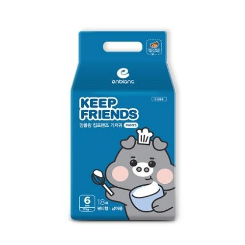 Tã quần nội địa Hàn Quốc Enblanc Keep Friend size 6 bé trai (XXL 18 miếng)