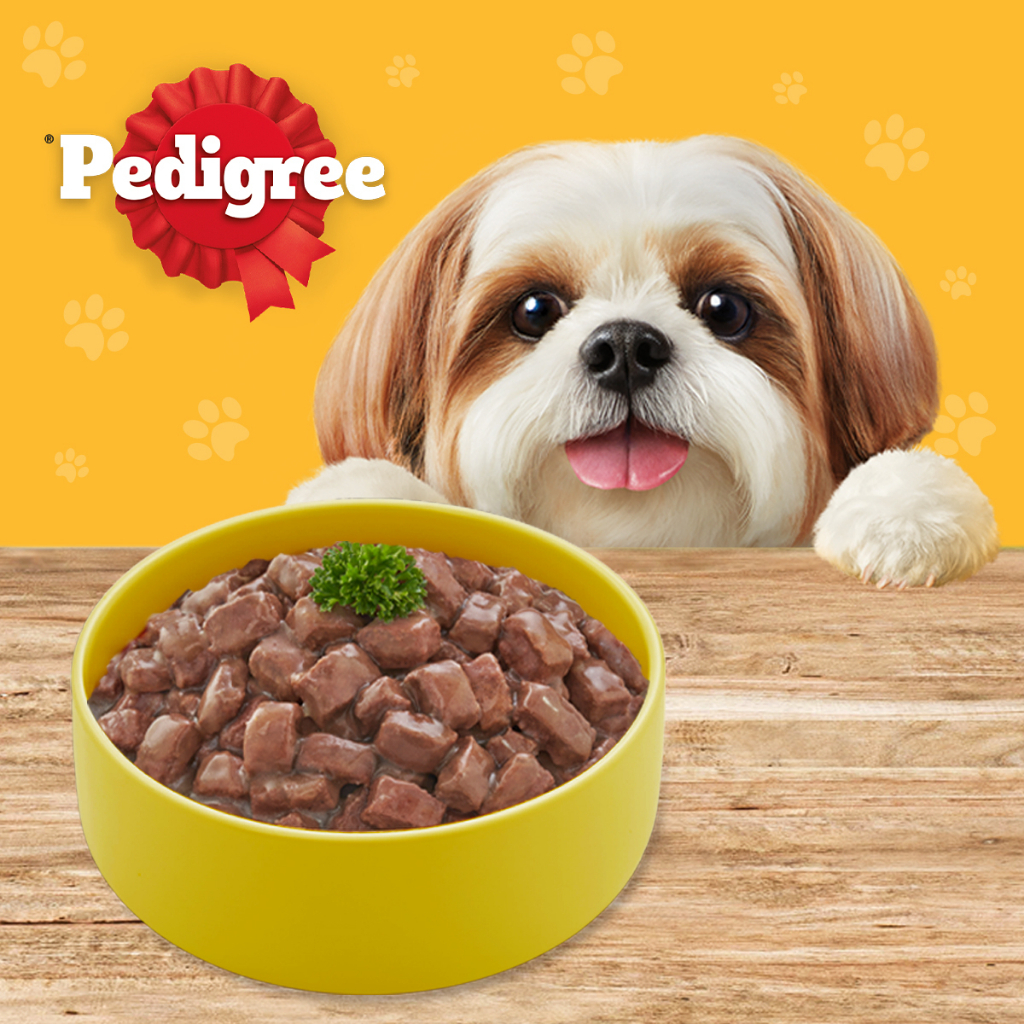 PEDIGREE Bộ thức ăn cho chó lớn dạng sốt mix 5 vị 130g (20 gói)