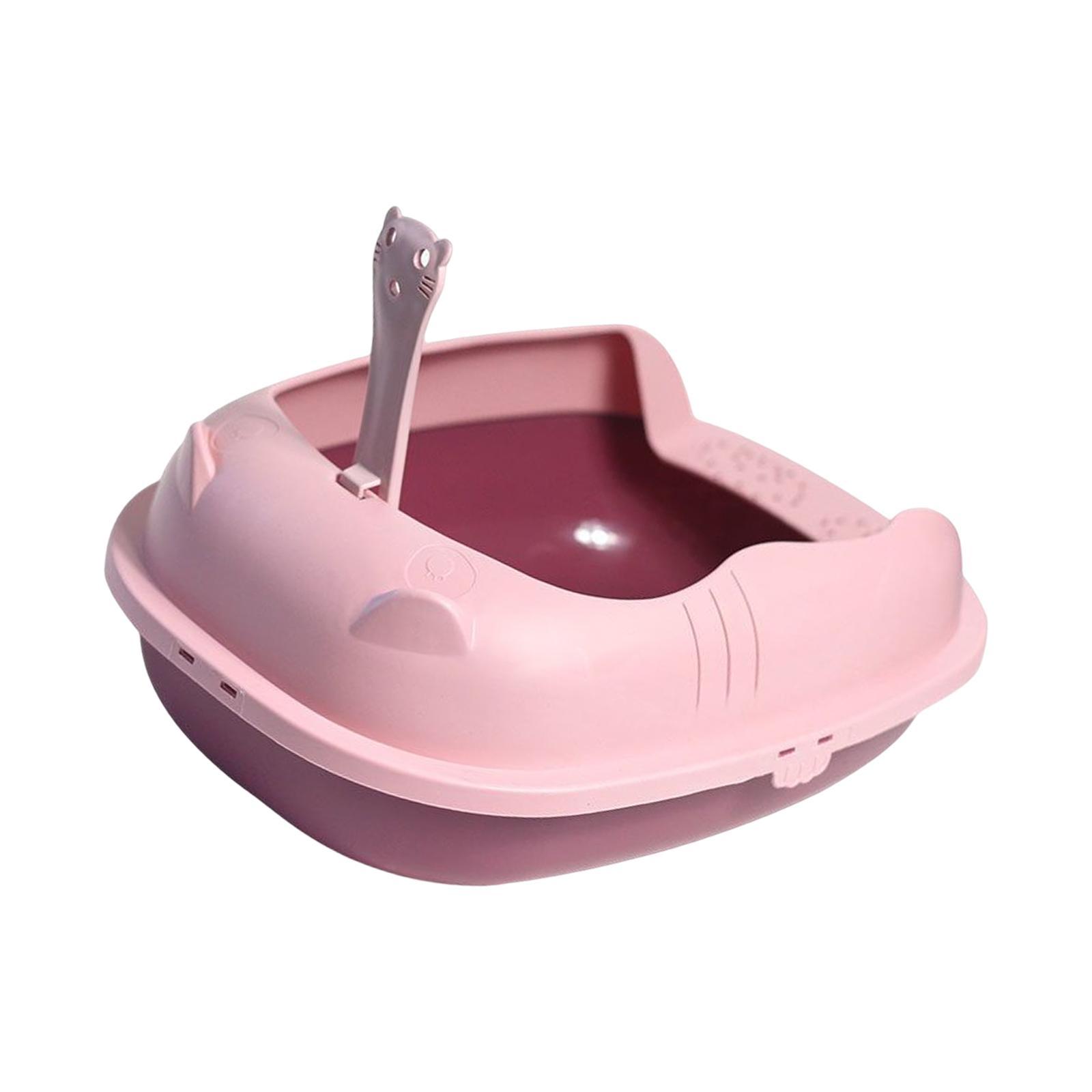 Cat Litter Box, Cat Litter Container Anti Splashing Open Top Pet Litter Tray for Small Animals