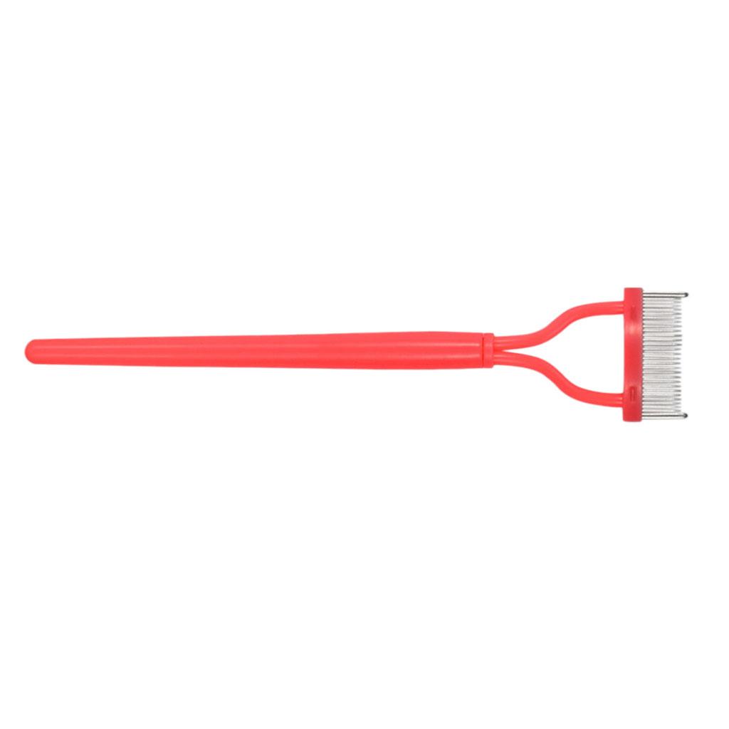 Plastic Handle Eyelash Extension Brush Metal Lash Comb Cosmetic Makeup Tool
