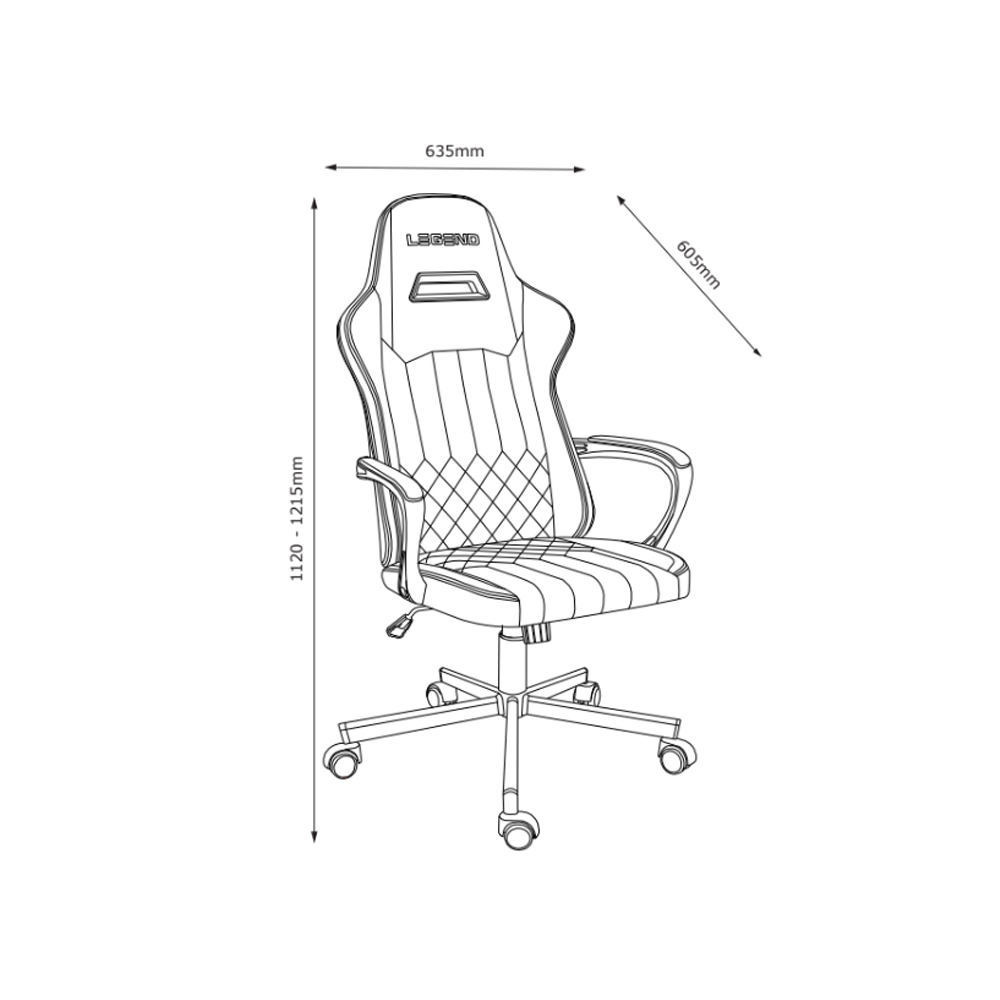 Ghế gaming | JYSK Lerbjerg | da PU | đen/trắng | R67xS70xC122/132cm