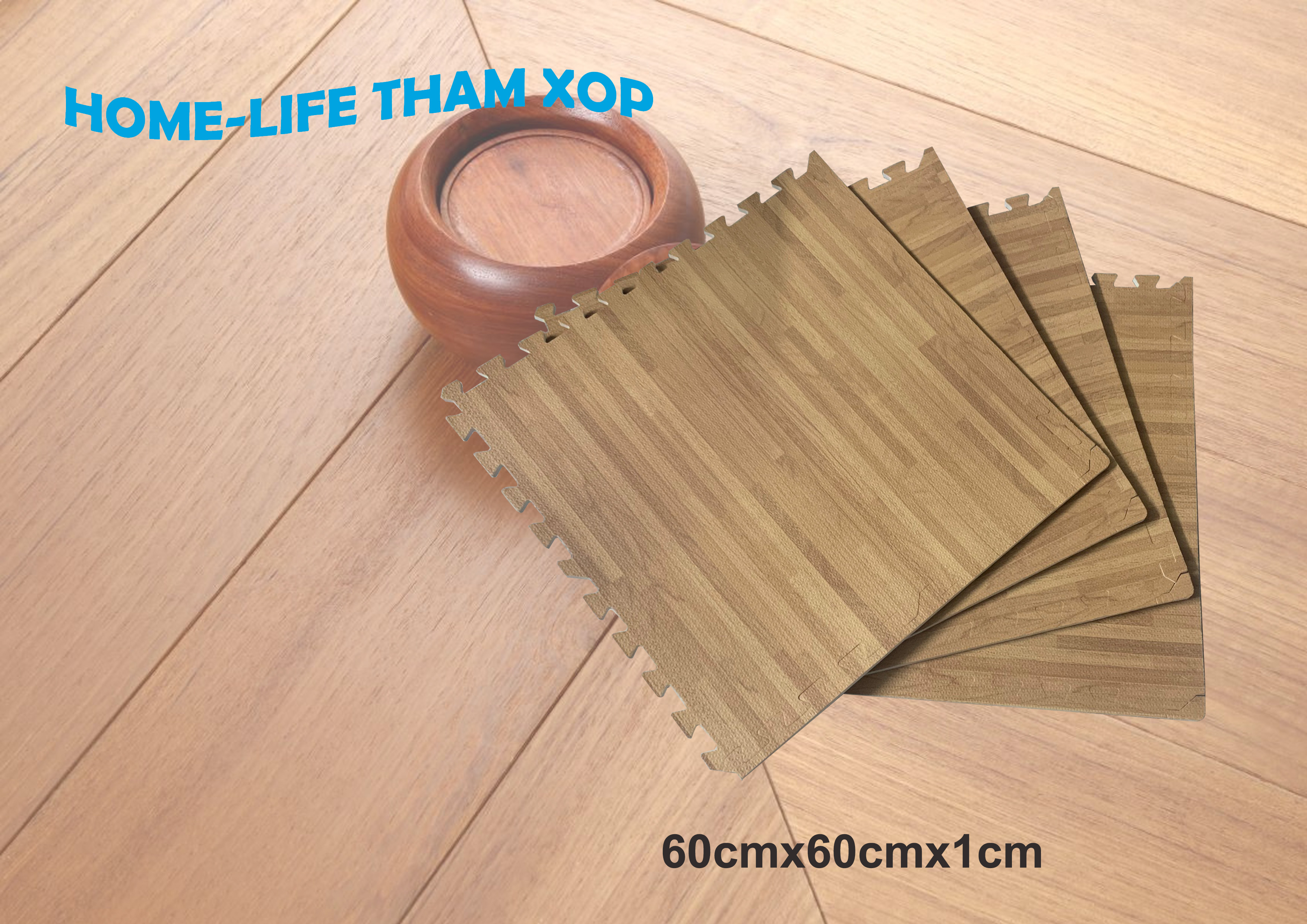 Thảm Xốp Lót Sàn Vân Gỗ Đa Năng kích thước (60x60x1.0cm)