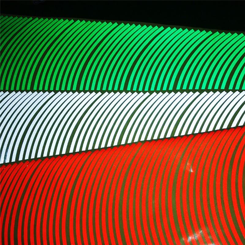 NEW 16Pcs Strips Reflective Motorcycle Car Rim Stripe Wheel Decal Tape Sticker StripsMotorcycle Car Rim Stripe Wheel Decal Tape Sticker Lots Reflective Motorcycle Tire Stickers Reflective Strip Tire Aperture Stickers Car Stickers