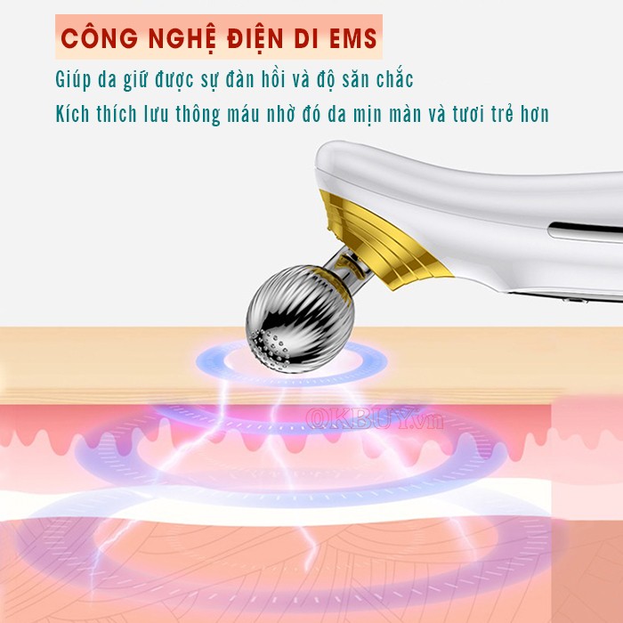 Máy massage mặt nâng cơ 2 đầu xung điện EMS Nikio NK-125