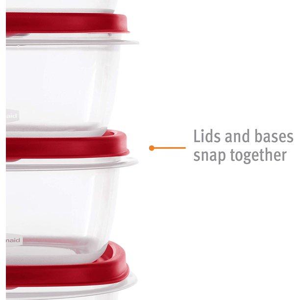 Hộp nhựa đựng thực phẩm nắp đỏ có vent Rubbermaid USA size 1.2L