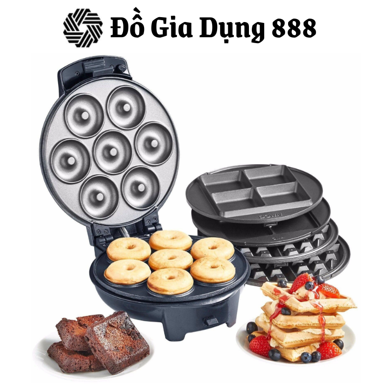 Máy Nướng Bánh Quế VONSHEF, Máy Làm Bánh Waffle, Brownie & Doughnut, Nhập Đức, BH 12 Tháng