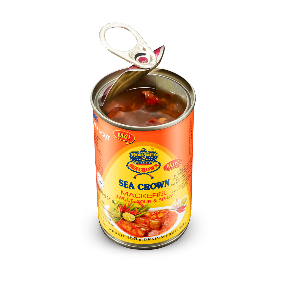 Combo 10 lon cá Nục Sea Crown sốt ớt chua ngọt