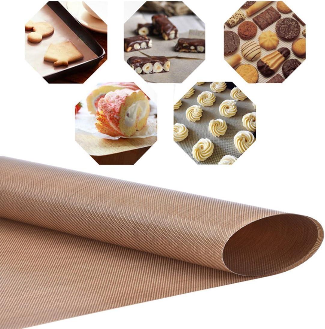 Giấy nướng có thể tái sử dụng, 5 chiếc Giấy nướng bền PTFE 33X40cm Tấm lót lò chống cắt có thể giặt được, Tấm lót nướng cắt, Khay nướng