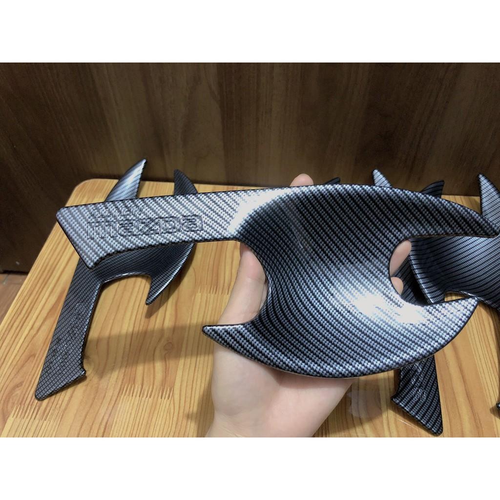 Ốp tay nắm, hõm, chén cửa CACBON xe MAZDA chất liệu CARBON cao cấp