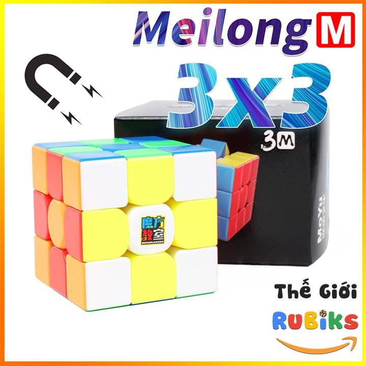 Rubik 3x3 MoYu 3M Có Nam Châm Nhựa Nhám Chống Xước, Chồng Trơn Siêu Xịn Xò. Rubik Quay Trơn, Chắc Chắn