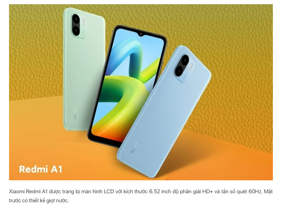 Điện thoại Xiaomi Redmi A1 - Hàng chính hãng