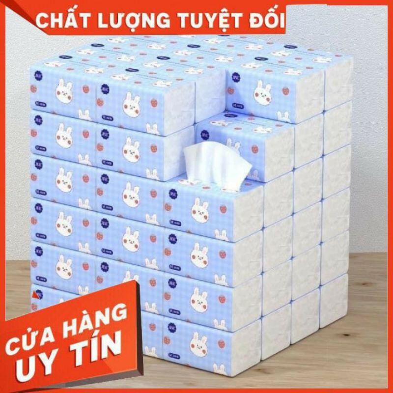 Giấy ăn con thỏ trắng dễ thương siêu dai thùng 40 gói - Khăn giấy rút vệ sinh hình con thỏ cực xinh 4 lớp nội địa trung