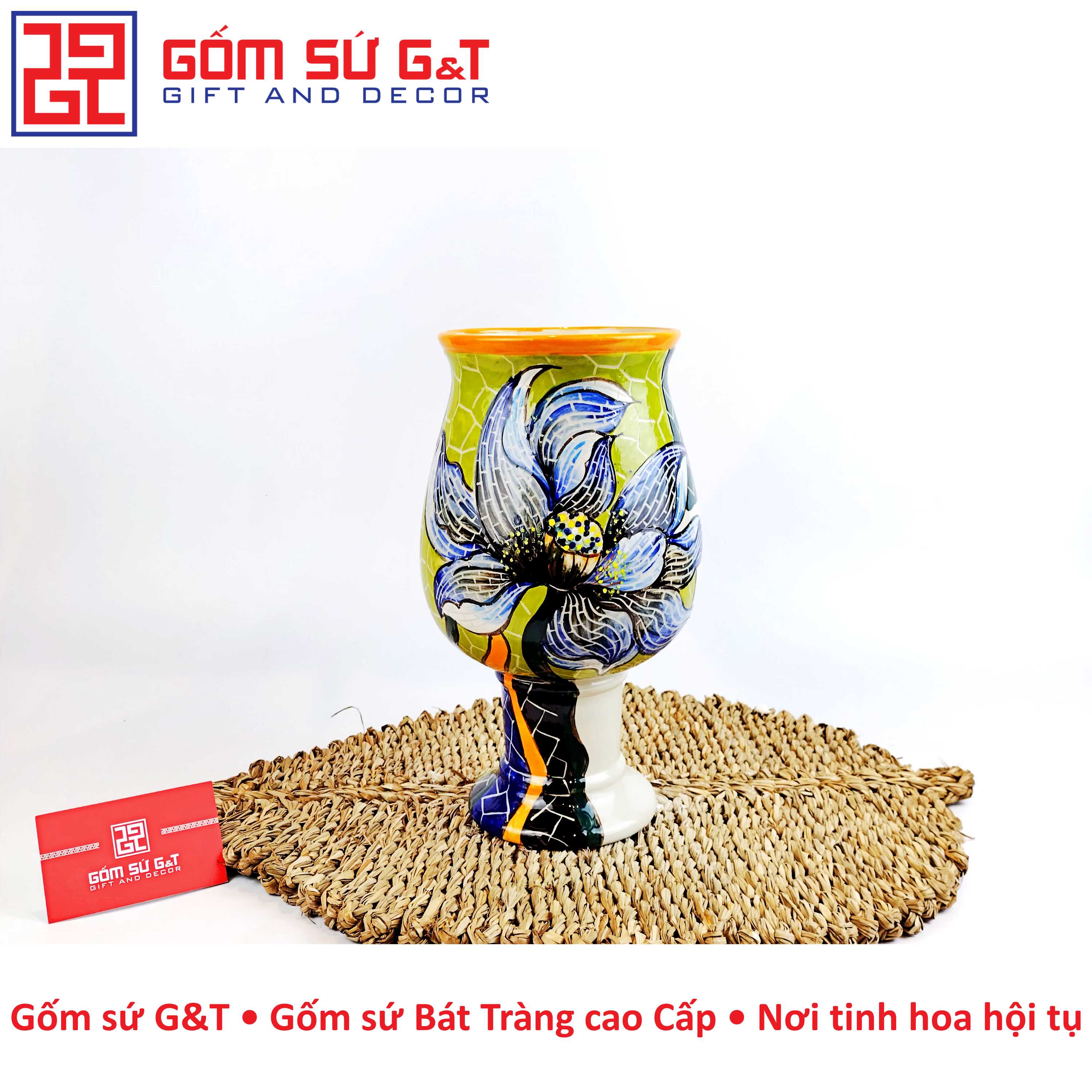 Lọ hoa ly miệng rộng hoa loa kèn Gốm Sứ G&T