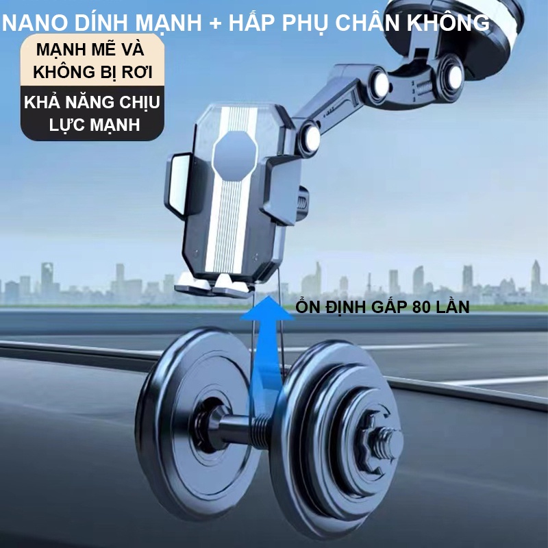 Giá đỡ điện thoại trên ô tô , Giá đỡ điện thoại oto đa năng  xoay 360 độ, kết cấu chắc chắn,cùng thiết kế mới đẹp mắt