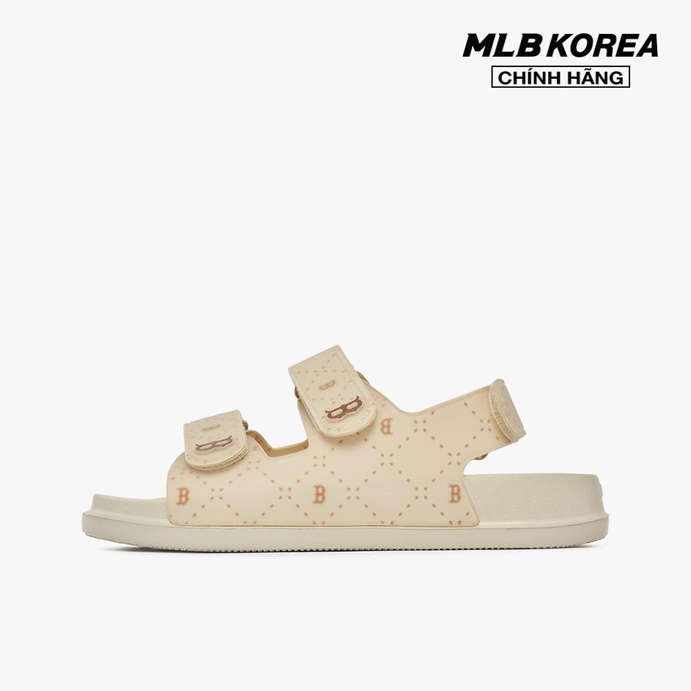 MLB - Giày sandals unisex đế thấp quai ngang Chunky Diamond Monogram 3ASDCSD33-43BGS