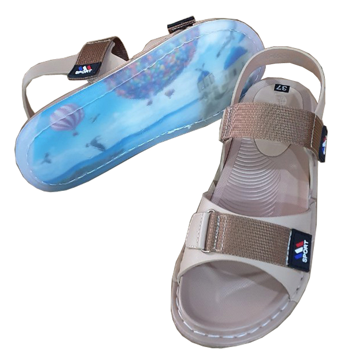 Giày Sandal Đế Bằng Giày Nữ Quai Ngang Chính Hãng Trường Hải SD155 Dép Nữ Quai Hậu Đi Học Phong Cách Hàn Quốc