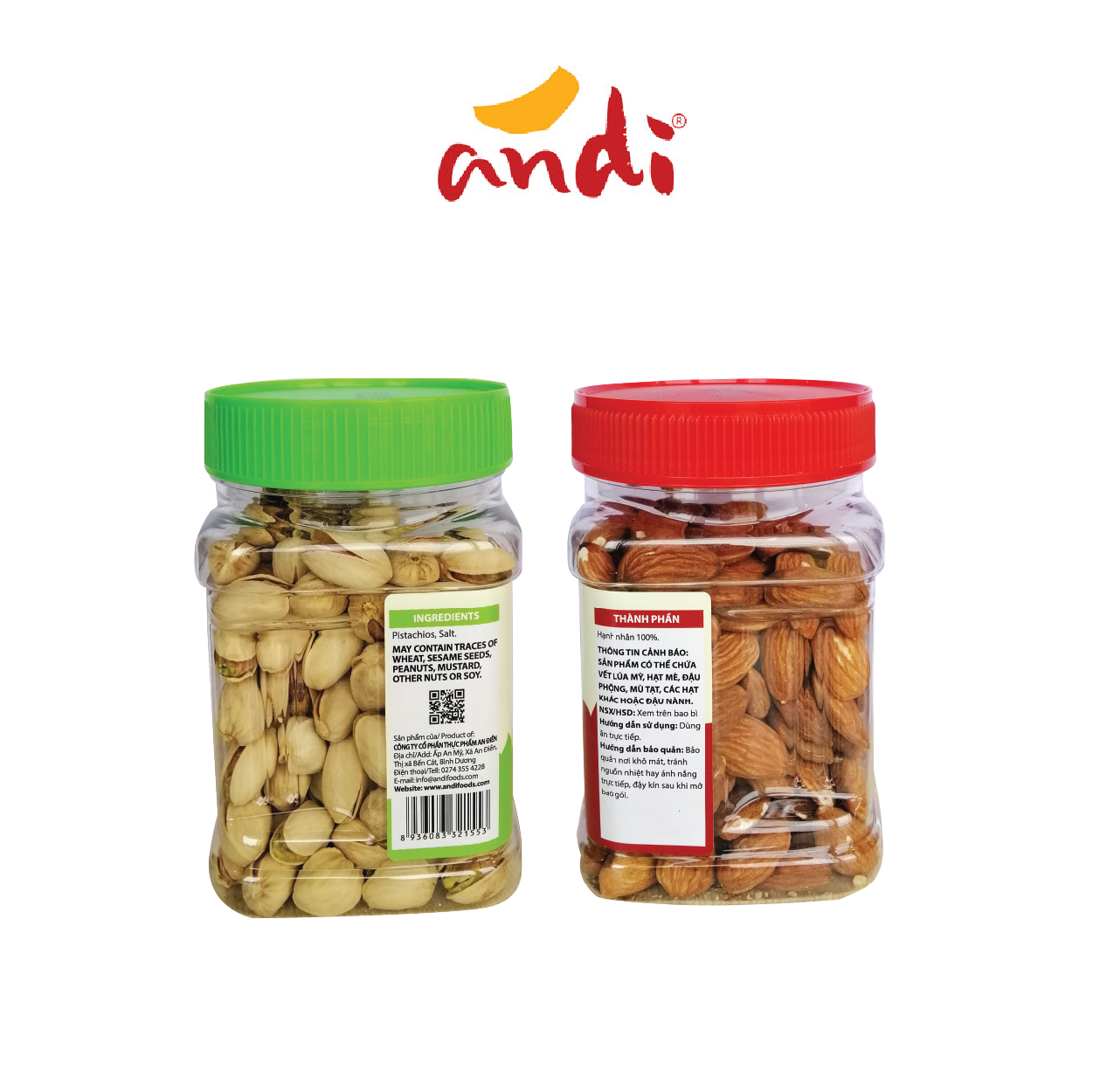 Combo Hạt Dẻ Cười 170g - Hạt hạnh nhân không vỏ không muối 227g