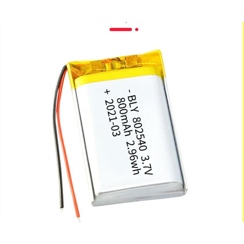 Pin Sạc Lithium Polymer 3.7V 800mah 802540 Cho tai nghe,loa Mp3 MP4 MP5 GPS PSP Bluetooth hàng mới