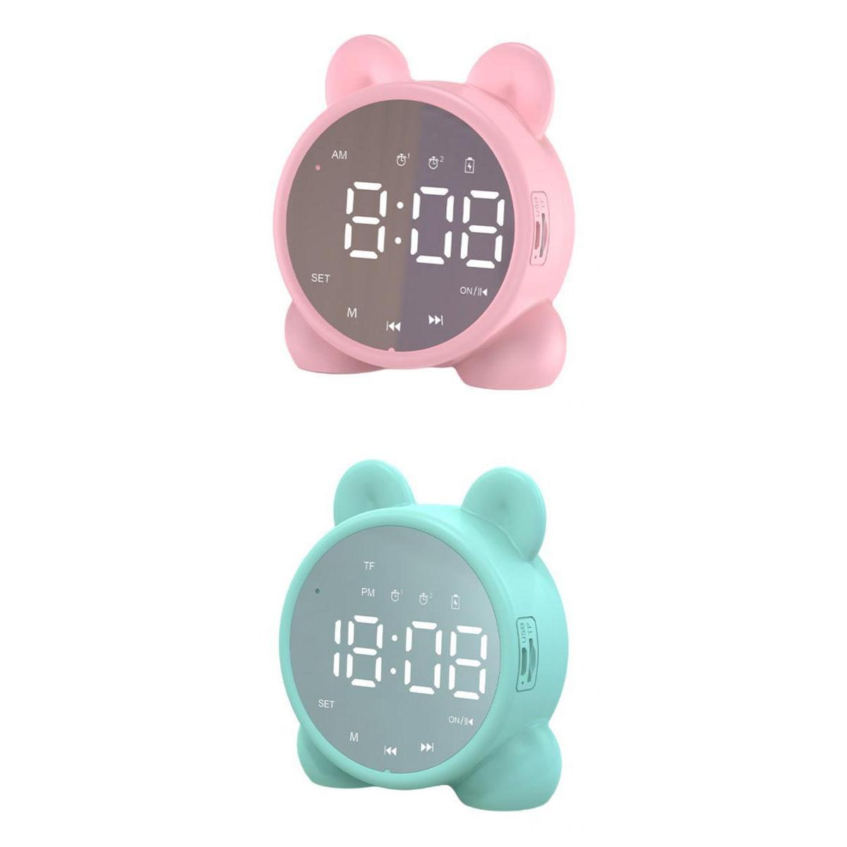 2x Bluetooth Speaker Alarm Clock USB Charging Handsfree  Room