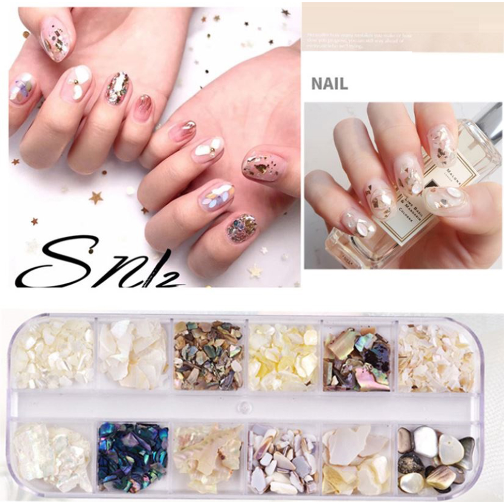 Set Đá Xà Cừ Hỗn Hợp 12 Màu, Gắn Nail Với Kiểu Dáng Phong Phú Để Tạo Nhiều Phong Cách Móng Đẹp, Sang Trọng, Quý Phái Phù Hợp Nhiều Loại Keo Gắn Thông Dụng, Thiết Kế Thời Trang, Dễ Sử Dụng