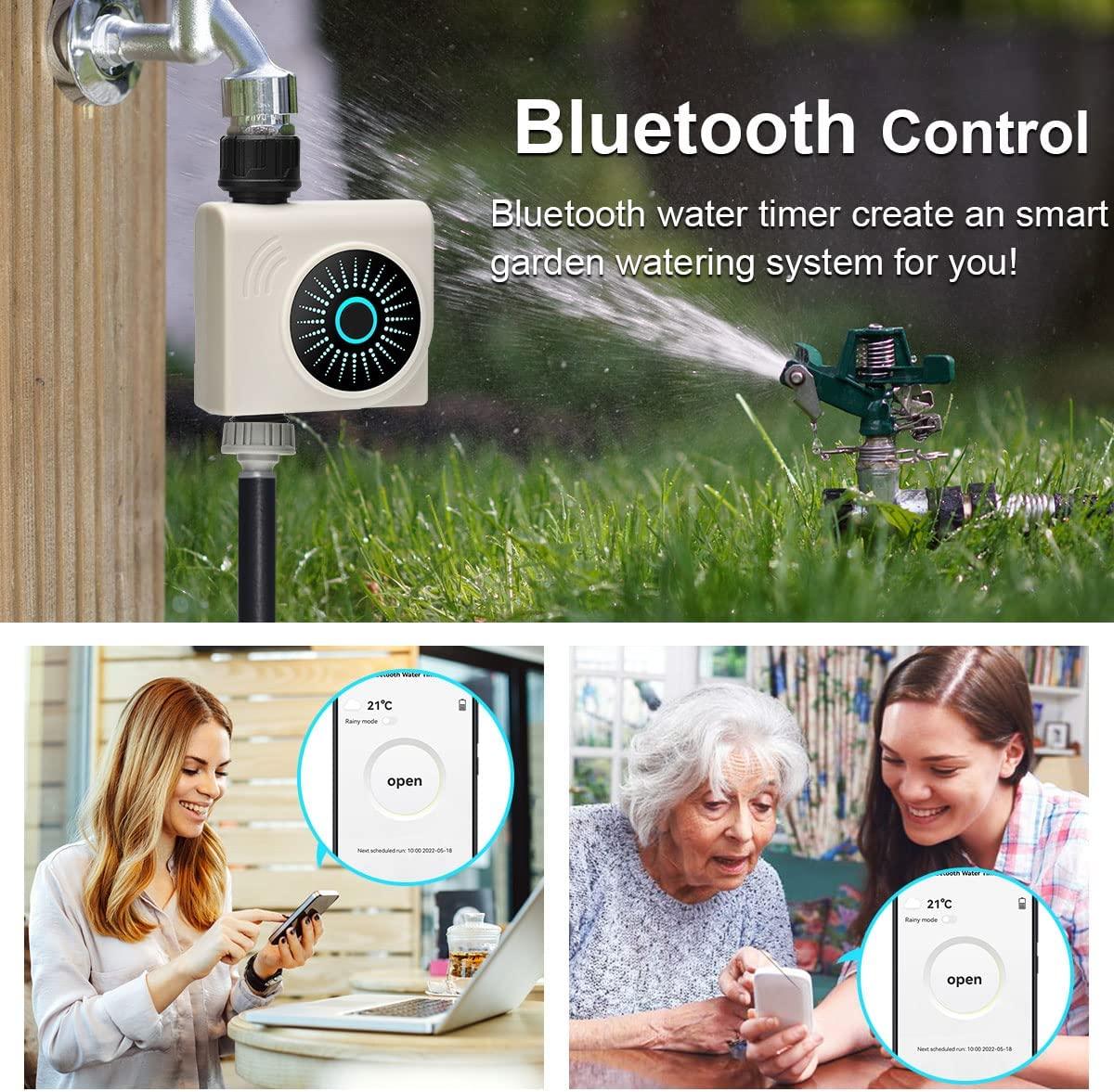 Tưới nước của lập trình viên Bluetooth, tưới nước tự động, hẹn giờ tưới thông minh với tần suất, thời gian tưới và chế độ mưa cho vườn ngoài trời