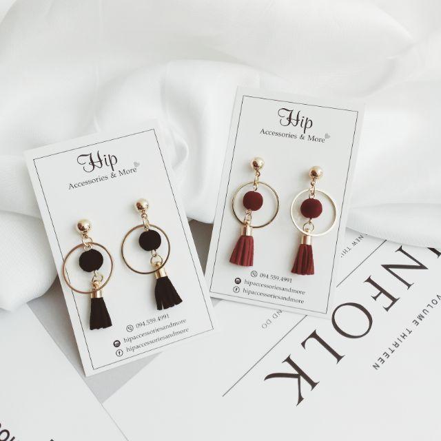 Khuyên bi tròn tua rua