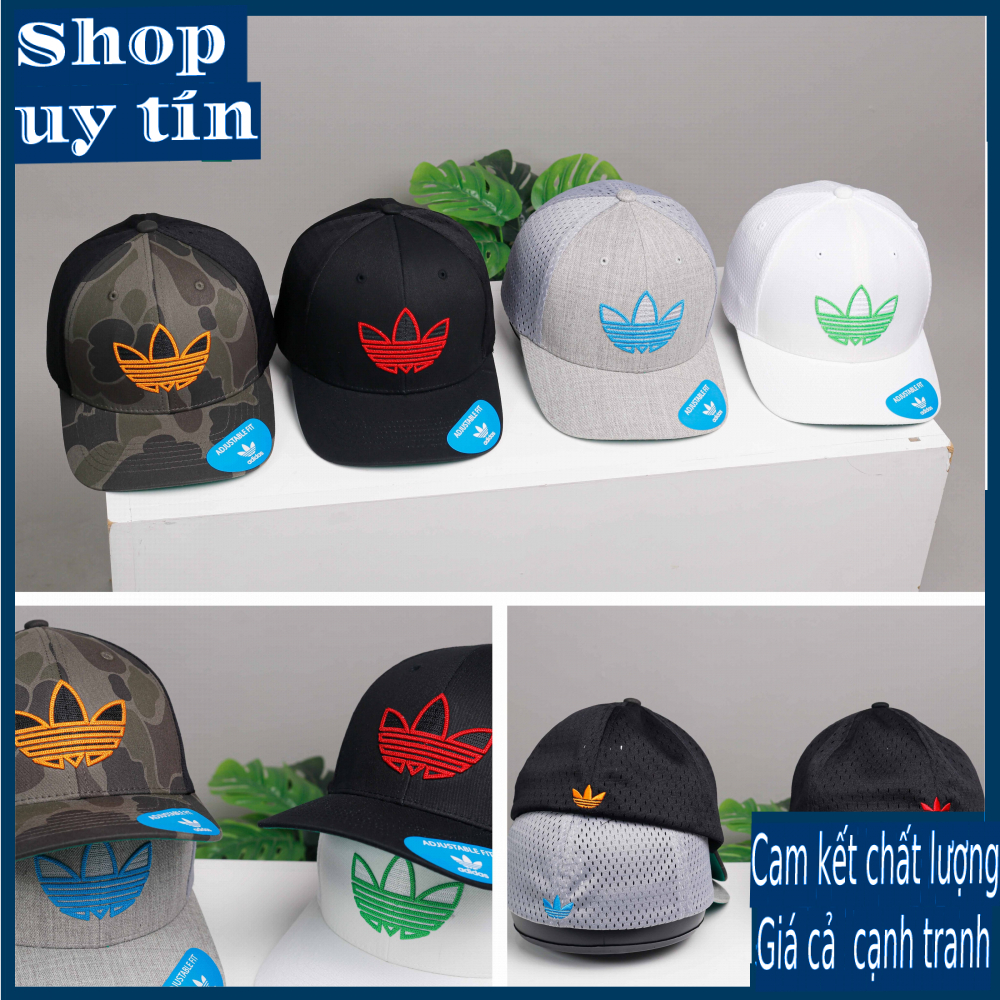 Freeship - MŨ/NÓN KẾT LƯỠI TRAI PHỐI LƯỚI BÍT ĐUÔI LOGO BA CHIẾC LÁ THÊU THỜI TRANG NAM NỮ CÁ TÍNH CAO CẤP, ĐẸP_ nhiều màu