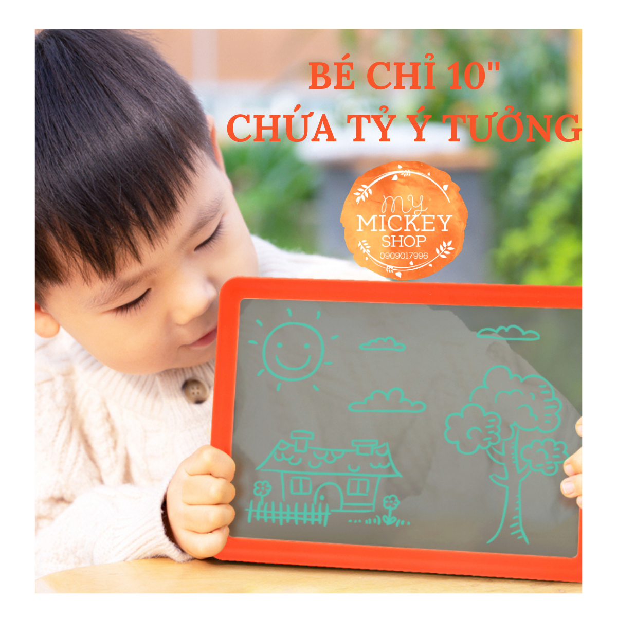 Mideer LCD Tablet - Bảng vẽ điện tử - bảng viết tự xóa thông minh đa chức năng MD4133
