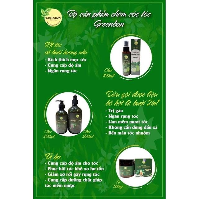 Combo chăm sóc tóc 3 món GreenBon Cosmetics