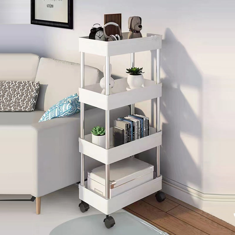 Kệ đẩy đựng đồ đa năng 4 tầng có bánh xe xoay 360 độ dành cho nhà tắm, nhà bếp, xe đẩy chuyên dụng spa G400-Keday-4T