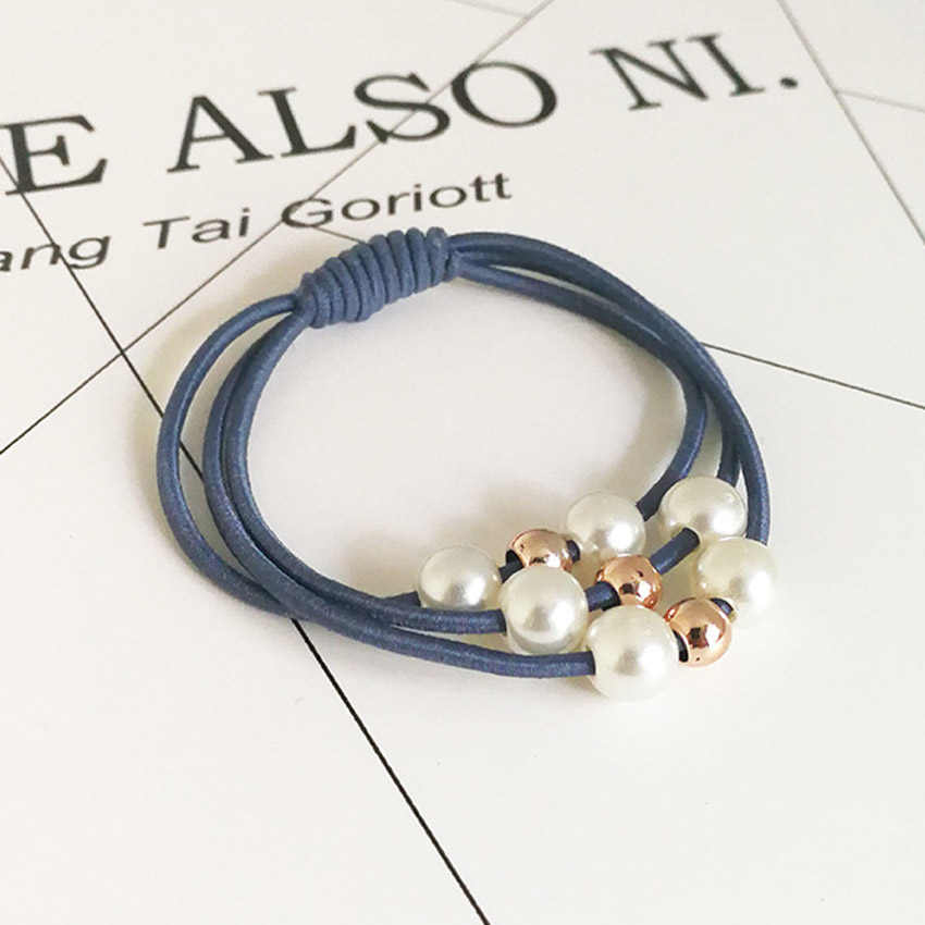 Dây buộc tóc nữ đính cườm ngọc NASI dễ thương phong cách hàn quốc thun cột tóc nữ co giãn tốt phụ kiện tóc