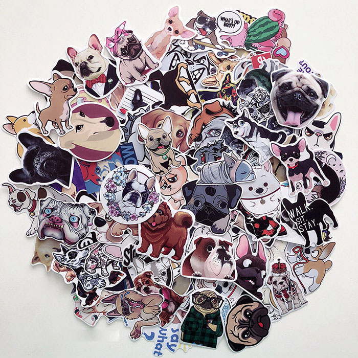 Bộ 20 Sticker Dog  Hình Dán Chó Cún Con Dễ Thương Chống Nước Decal Chất Lượng Cao Trang Trí Va Ly Du Lịch Xe Đạp Xe Máy Xe Điện Motor Laptop Nón Bảo Hiểm Máy Tính Học Sinh Tủ Quần Áo Nắp Lưng Điện Thoại