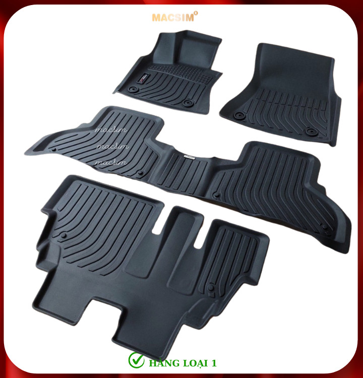 Thảm lót sàn xe ô tô VinFast Lux SA Nhãn hiệu Macsim chất liệu nhựa TPE cao cấp màu đen