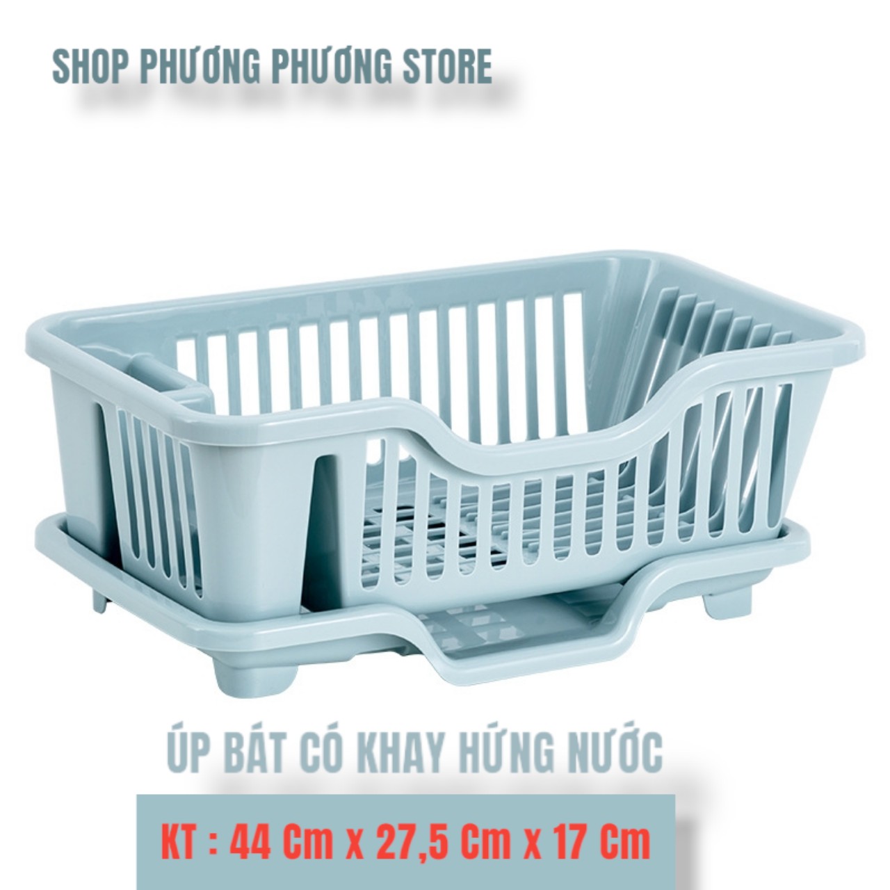 Rổ Úp Bát - Kệ Bếp Khay Đựng Chén Bát, Đĩa, Thìa, Đũa Có Khay Thoát Nước Tiện Lợi - Hàng Loại 1 - Chình Hãng HOKORI ( Tặng Sét 5 Đôi Đũa Gỗ Mộc }