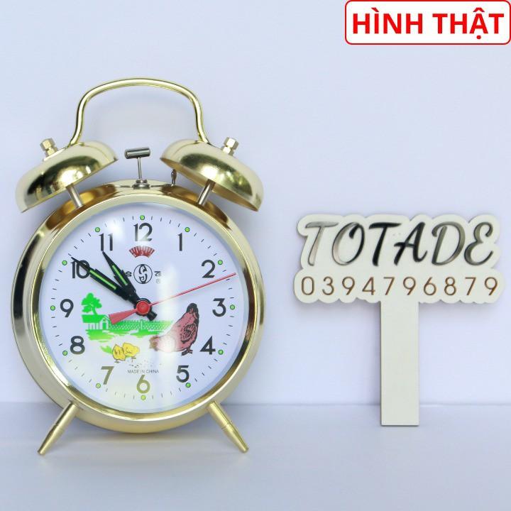 Đồng hồ dây cót con gà mổ thóc - Size đại- Vỏ kim loại mặt kính - Không dùng pin - GCL0003