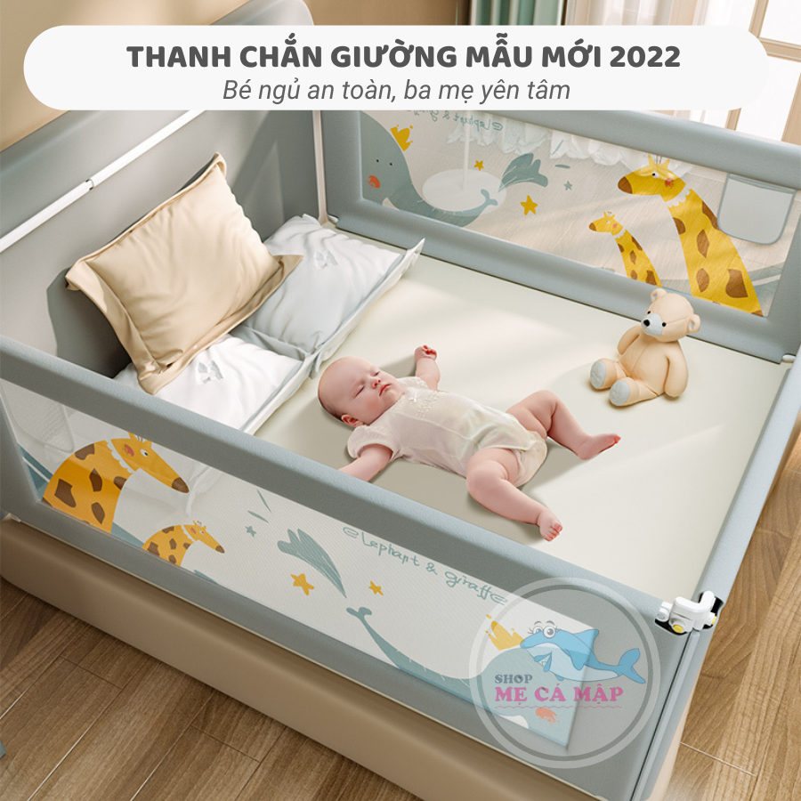 Thanh chặn giường nâng hạ 1 bên, thanh chắn giường cao 103cm có 3 màu